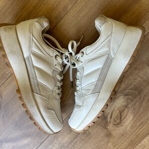ZARA off white Platform Women Sneakers Size 40 Lace Up Casual